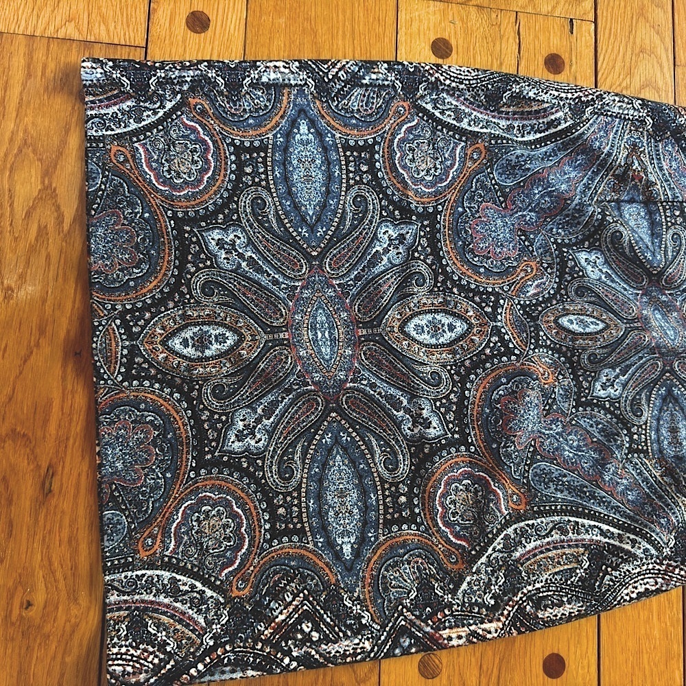 J JILL PONTE PENCIL SKIRT Paisley Print Womens Small Petite w Free Mystery Gift
